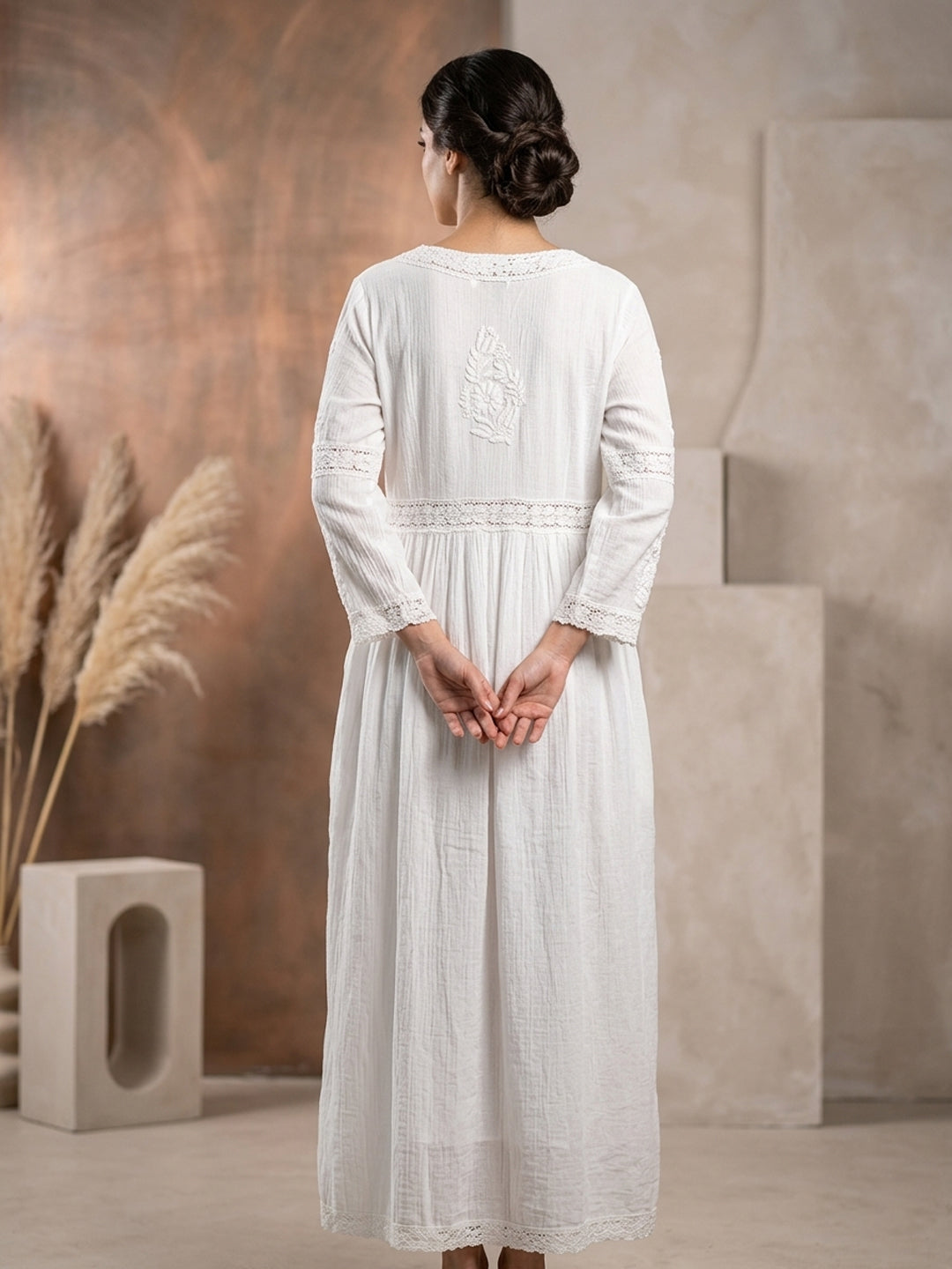 Women Stylish Cotton Grated Jalabiya -AL966G