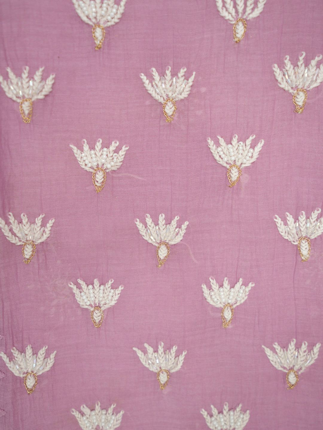 Women Hand Embroidered Premium Chikankari Mul Chanderi Unstitched Kurta Dupatta Bottom Set-ALSCA85201FS Lavender