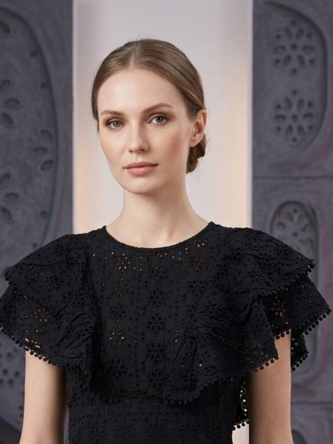 Women Cotton Top -AL3745 Black