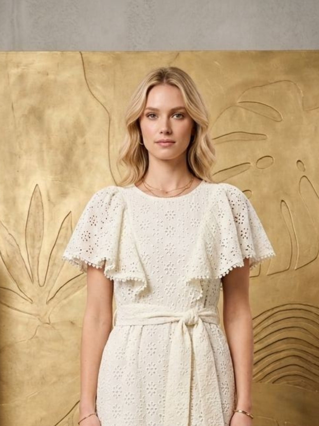 Women With Belt Cotton Midi Dress -AL3753