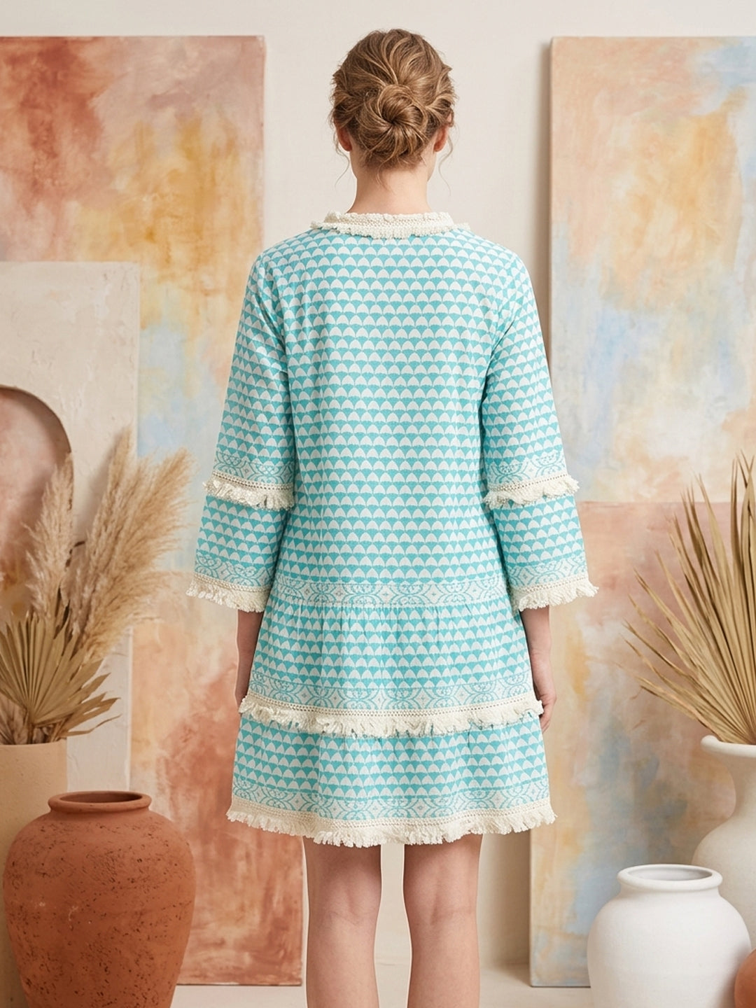 Women Cotton Midi Dress -AL3718
