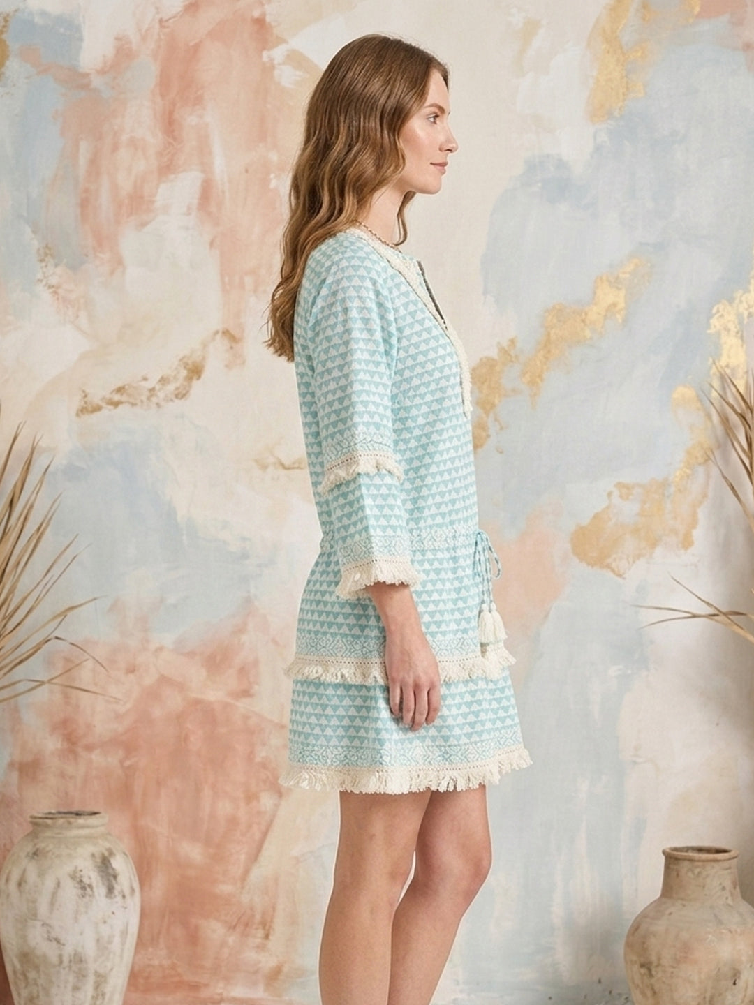 Women Cotton Midi Dress -AL3718