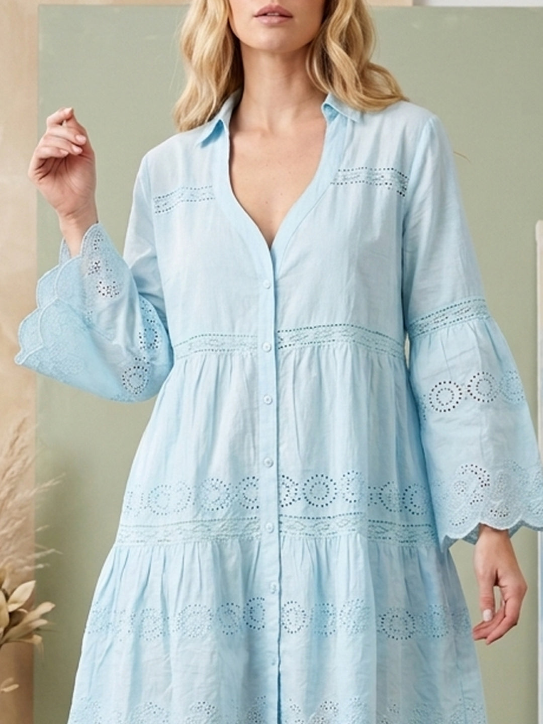 Women Cotton Midi Dress -AL3717