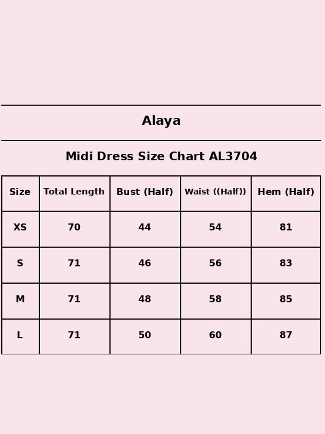 Size Chart - AL3704-BLUE