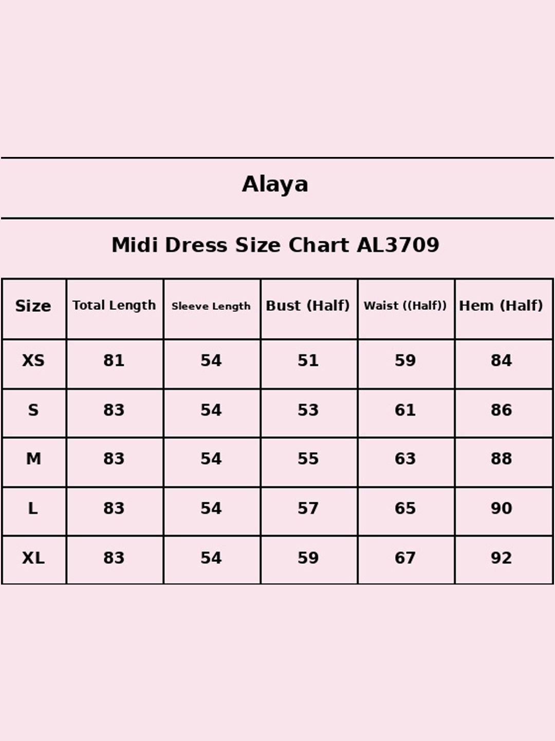 Size Chart - AL3709-BLUE