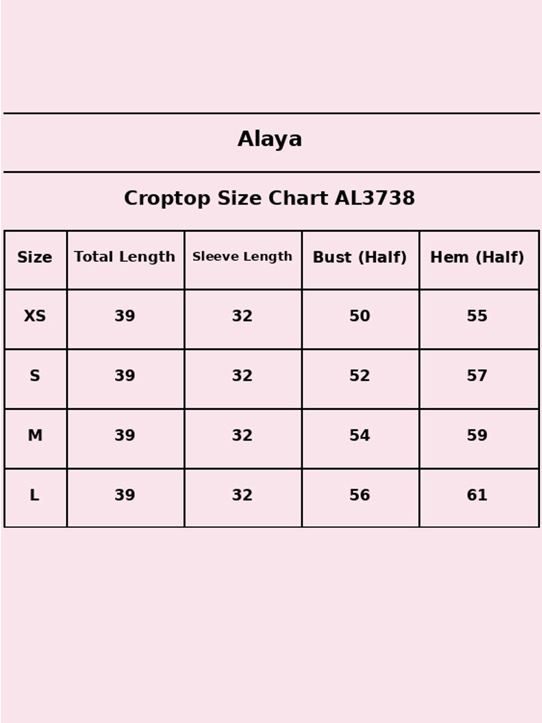 Size Chart - AL3738-BLUE