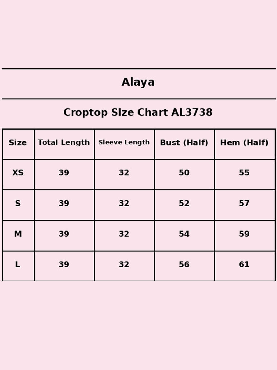 Size Chart - AL3738-DENIM
