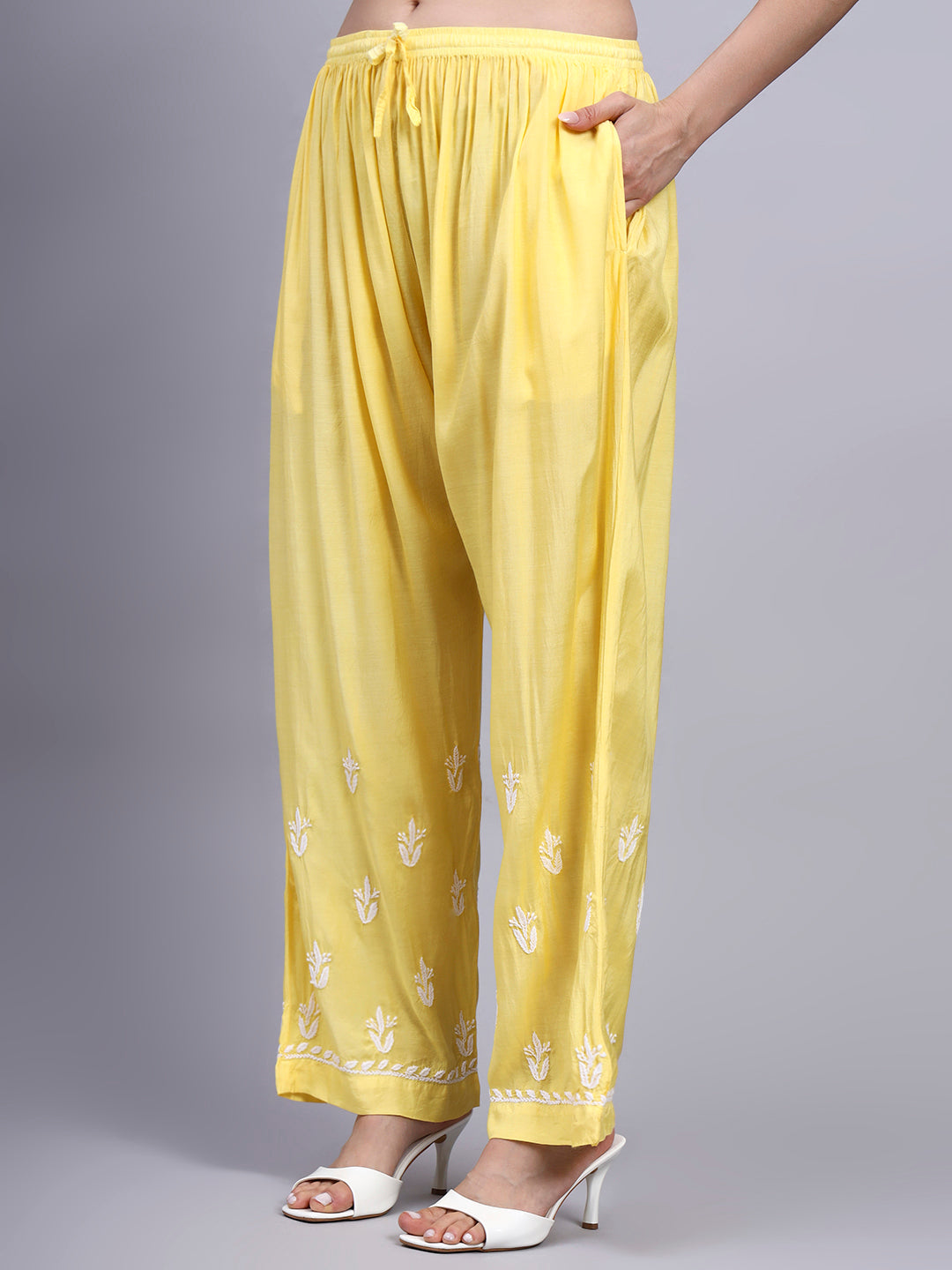 Women Hand Embroidered Chikankari Muslin Kurta Set-AL4114KS New