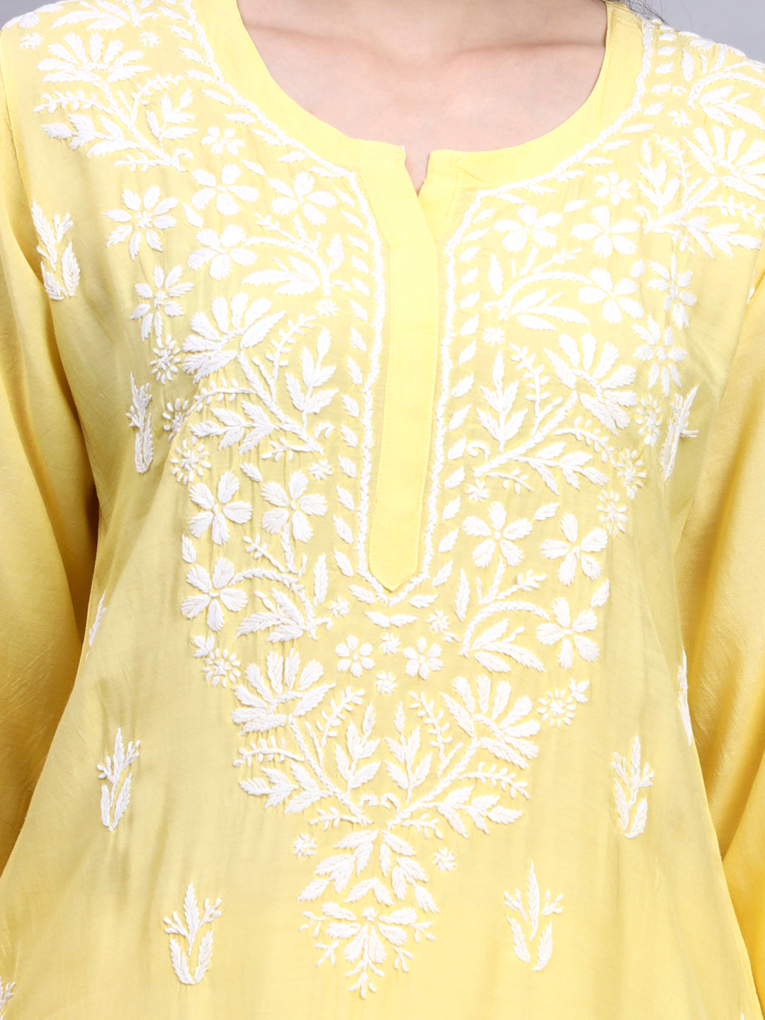 Women Hand Embroidered Chikankari Muslin Kurta Set-AL4114KS New