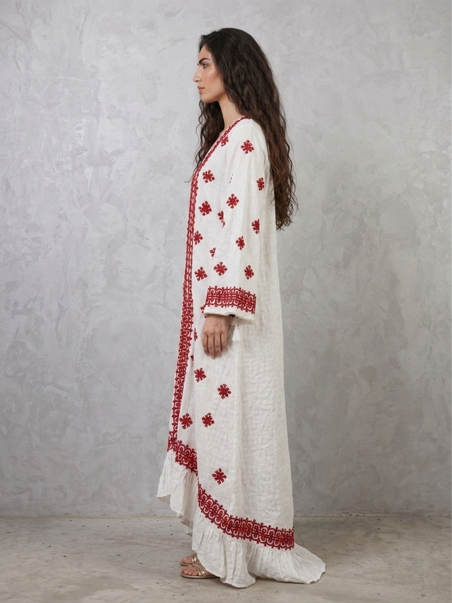 Hand Embroidered Chikankari Modal Jalabiya-AL3939
