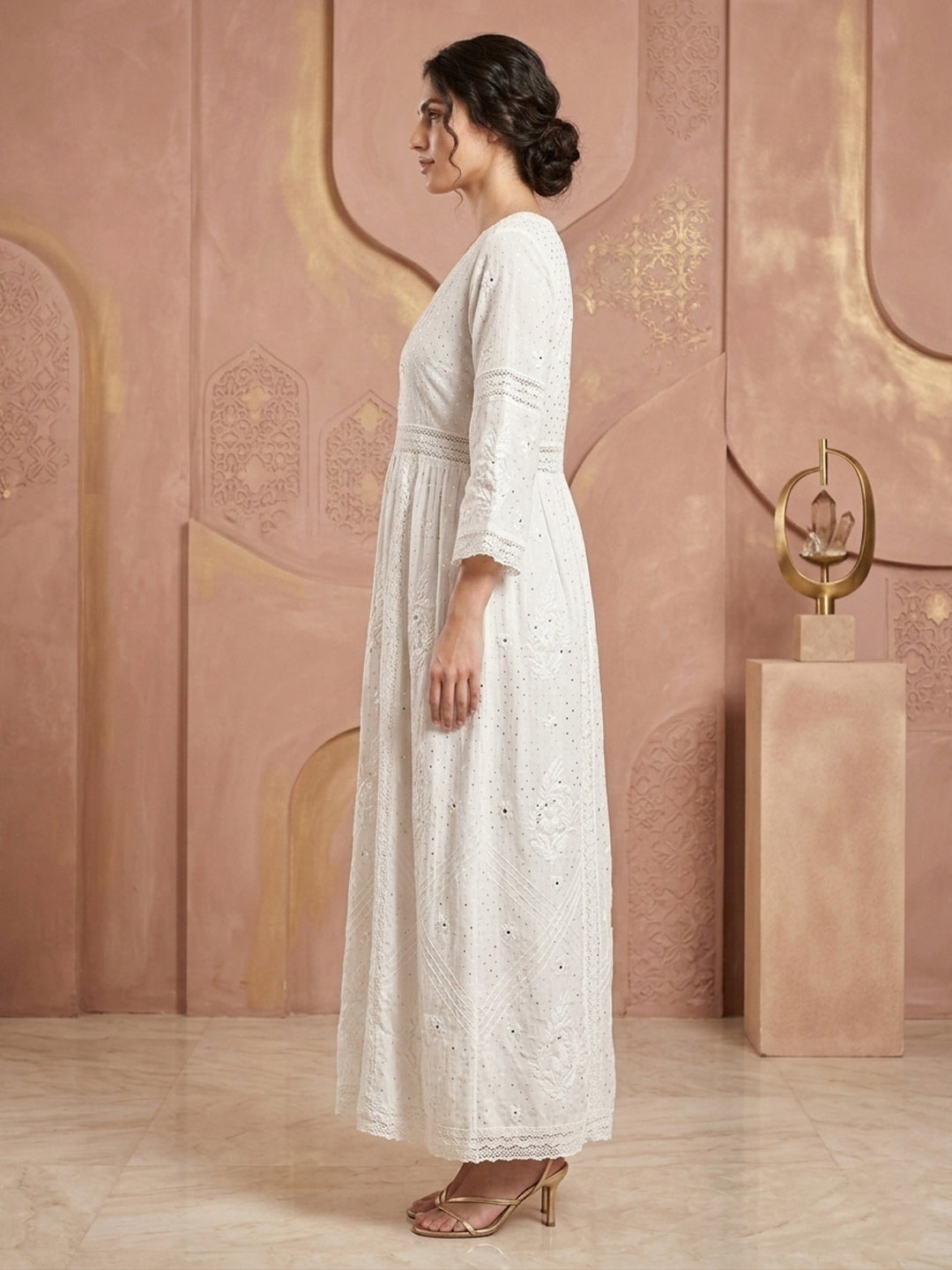 Women Stylish  Cotton Grated Jalabiya -AL966G