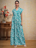 Hand Embroidered Chikankari Cotton Jalabiya-AL3697 Ramagreen