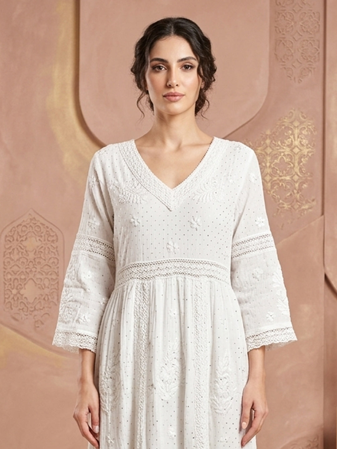 Women Stylish  Cotton Grated Jalabiya -AL966G