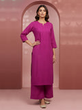 Women Hand Embroidered Chikankari Chanderi Kurta Set-AL4106KS Magenta