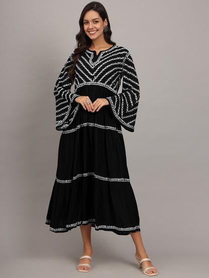 Hand Embroidered Chikankari Modal Jalabiya-AL4015