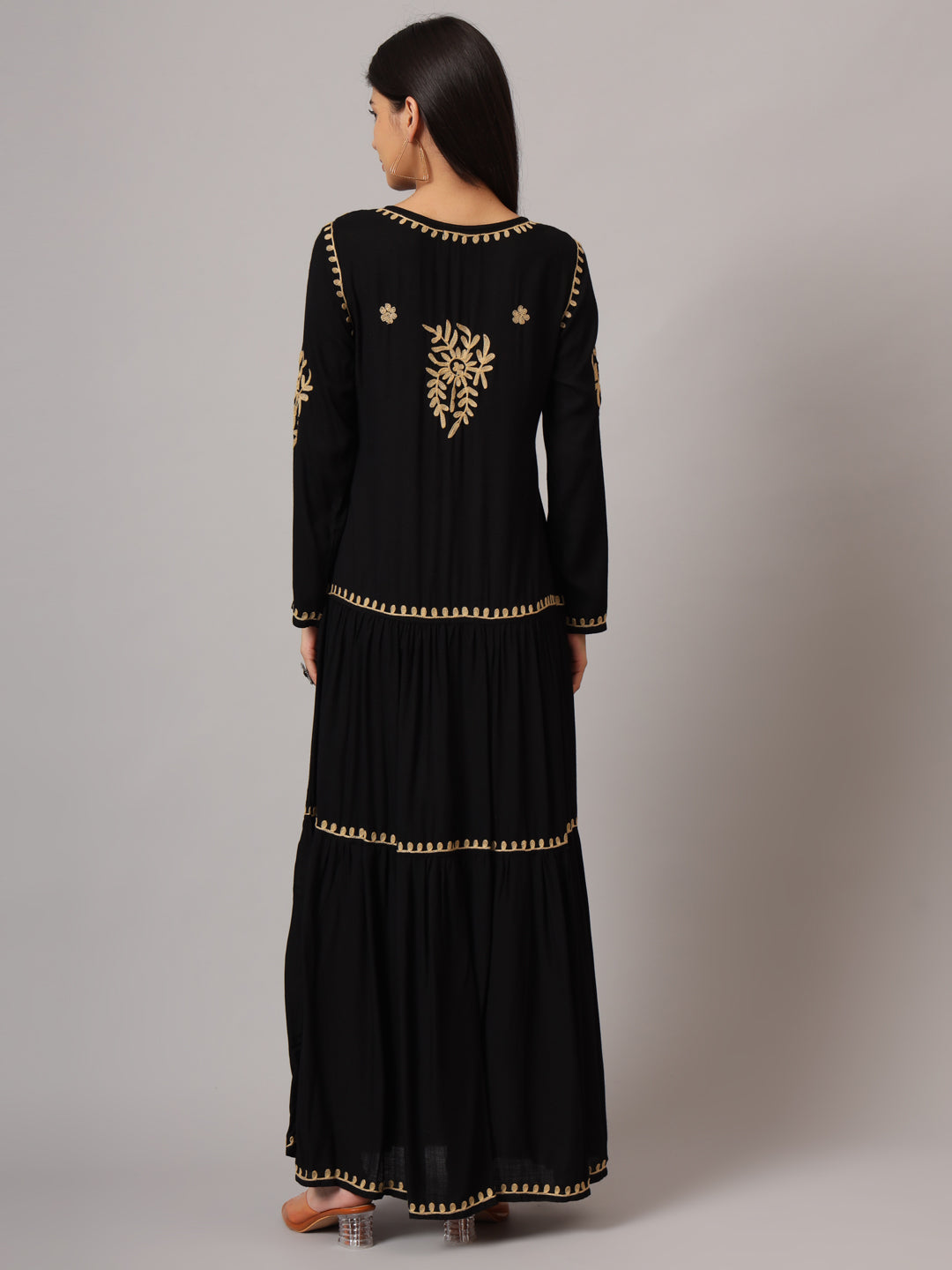 Hand Embroidered Lucknowi Chikankari  Cotton Jalabiya-AL3942