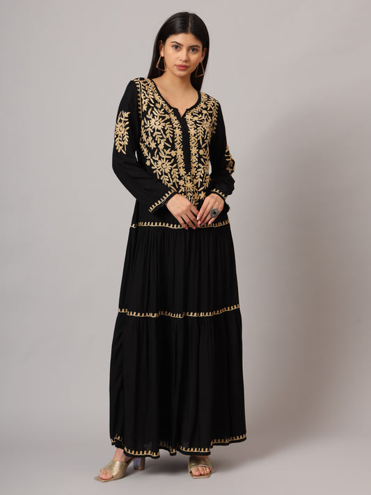 Hand Embroidered Lucknowi Chikankari  Cotton Jalabiya-AL3942