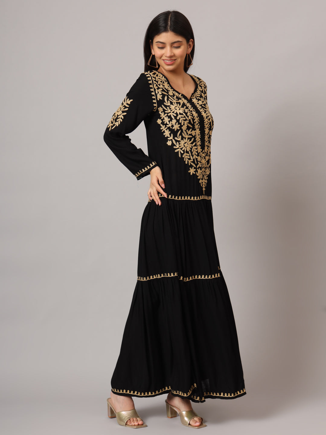 Hand Embroidered Lucknowi Chikankari  Cotton Jalabiya-AL3942