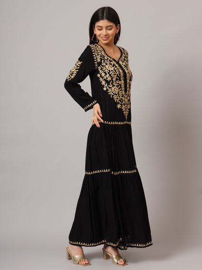 Hand Embroidered Lucknowi Chikankari  Cotton Jalabiya-AL3942