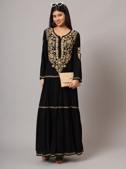Hand Embroidered Lucknowi Chikankari  Cotton Jalabiya-AL3942