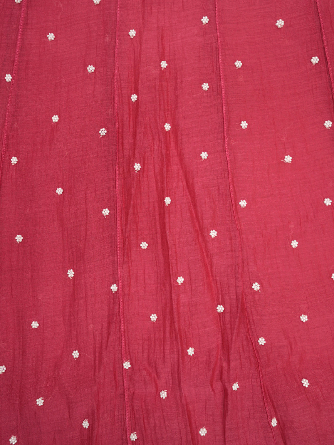 Women Hand Embroidered Premium Chikankari Mul Chanderi Unstitched Kurta Dupatta Bottom Set-ALSCA85201FS Magenta