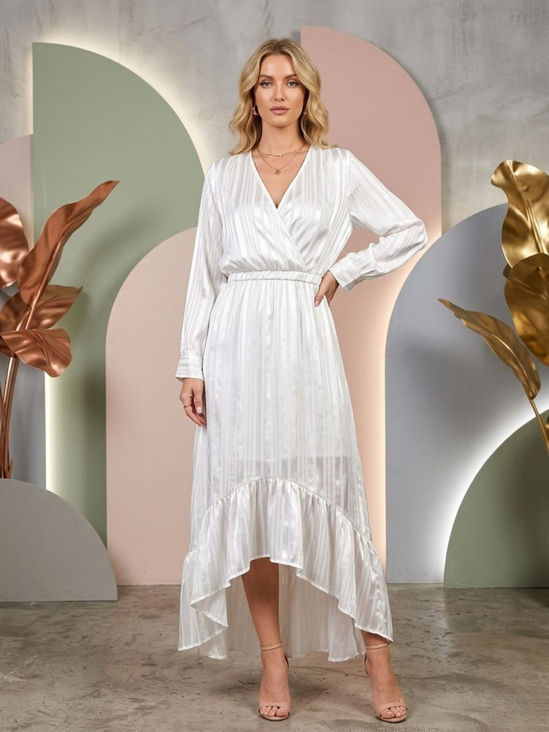Women   Satin Full Dress -AL3768