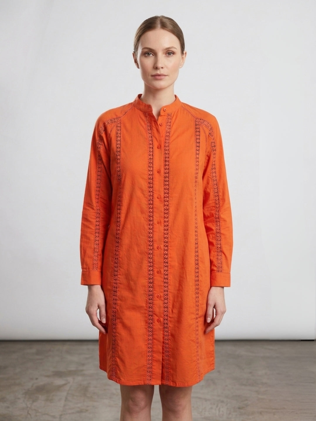 Women  With Belt Cotton Midi Dress -AL3741