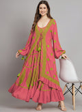 Hand Embroidered Chikankari Modal Kaftan-AL3605C
