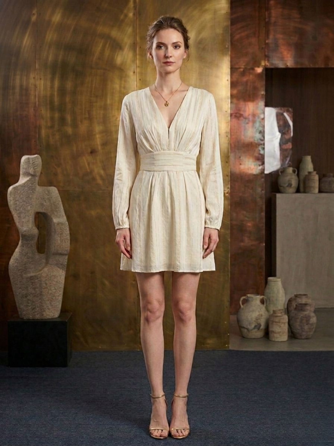 Women   Cotton Midi Dress -AL3760