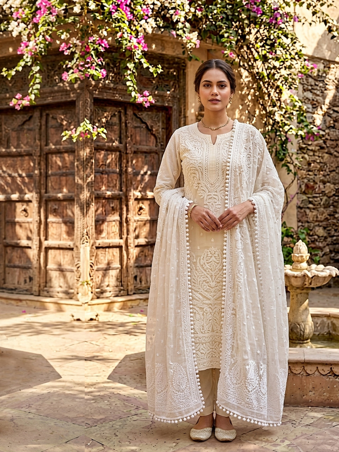 Women Embroidered Georgette Dupatta -AL3721