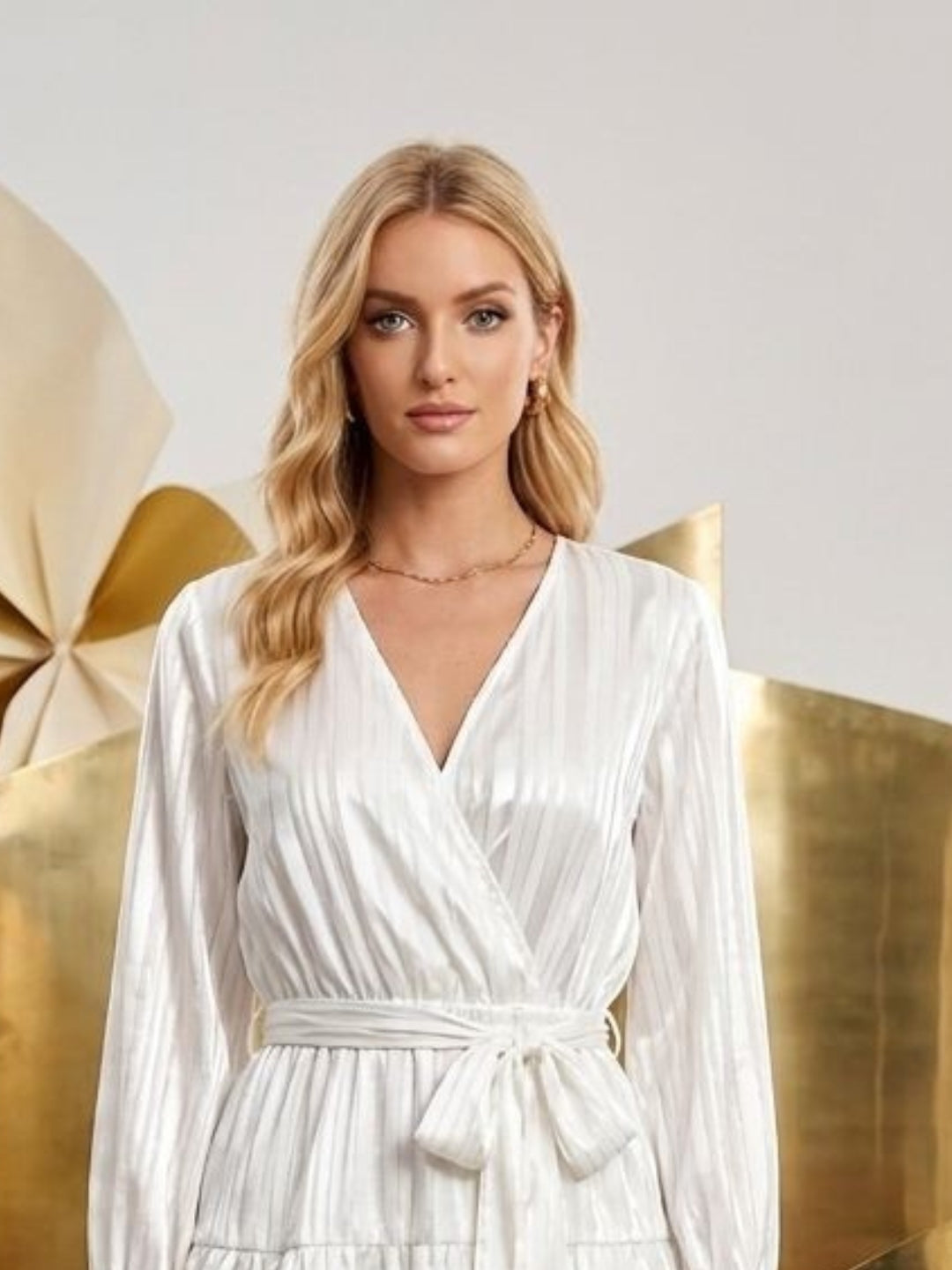 Women   Satin Midi Dress -AL3762