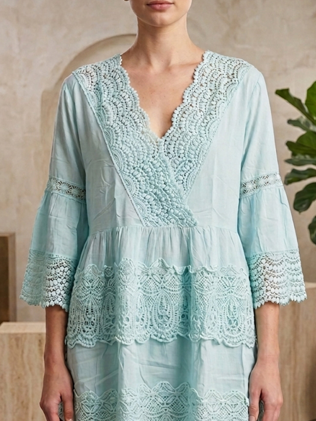 Women Embroidered  Rayon Midi Dress -AL3712