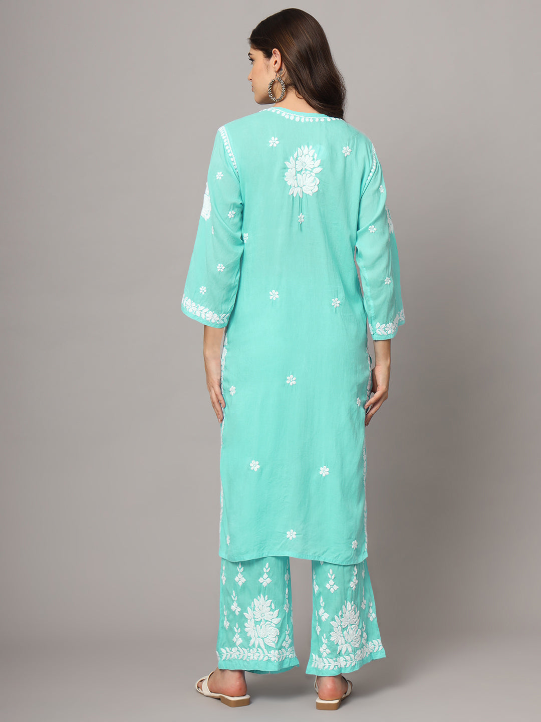 Women Hand Embroidered Chikankari Modal Kurta set-AL4049KS