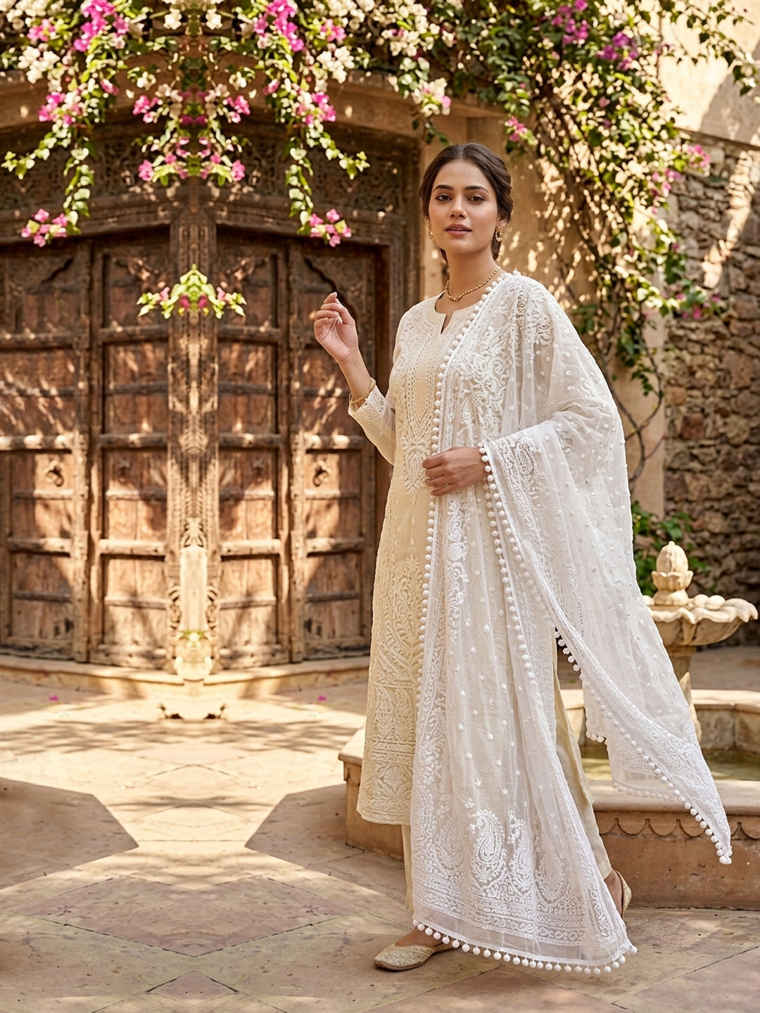 Women Embroidered Georgette Dupatta -AL3721