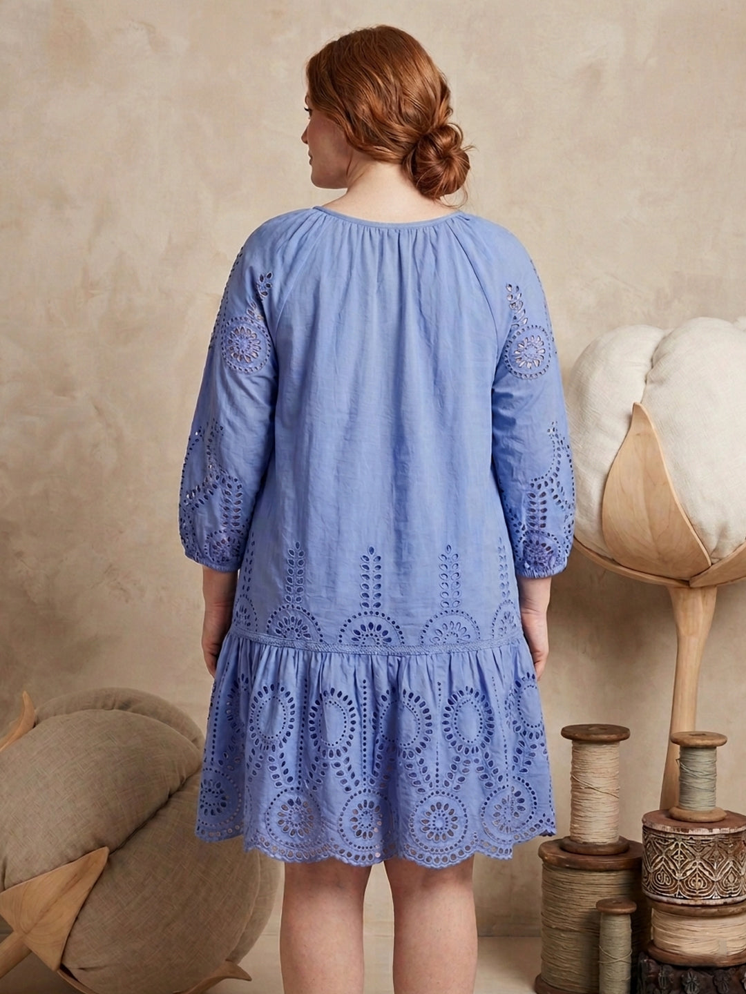 Women   Cotton Midi Dress -AL3709