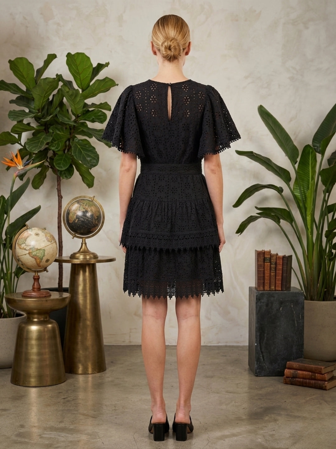 Women  With Belt Cotton Midi Dress -AL3753