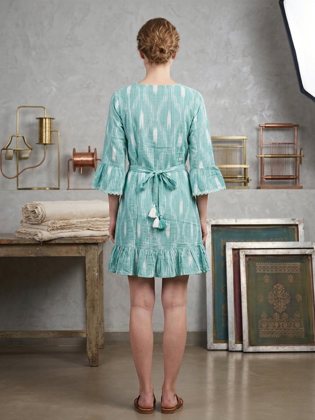 Women   Cotton Rayon Midi Dress -AL3746