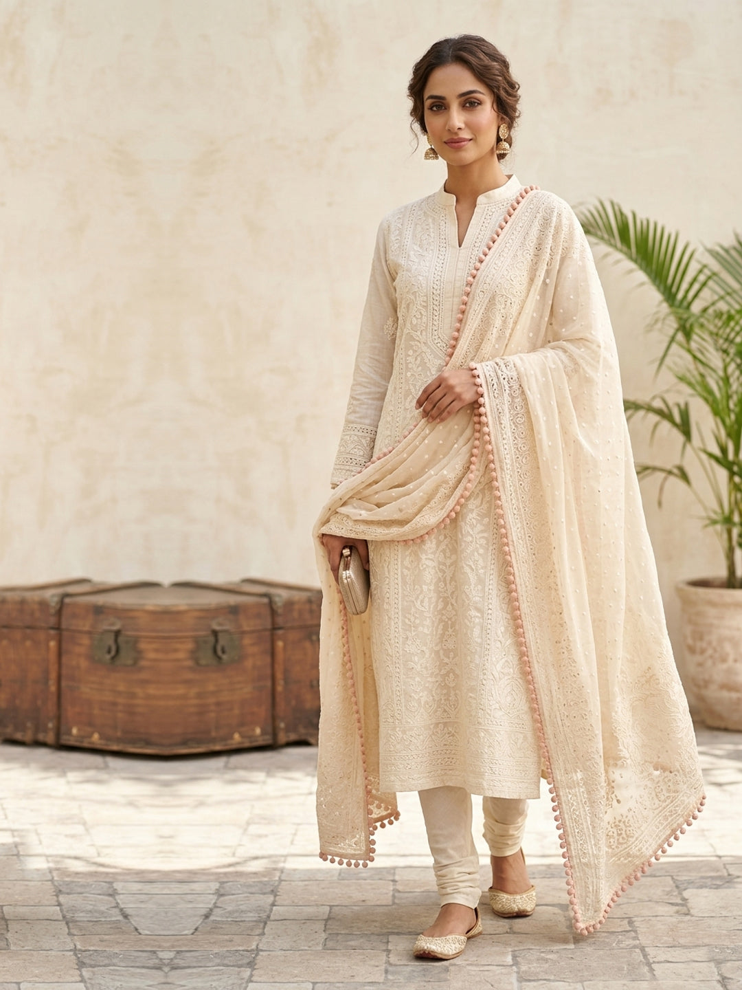 Women Embroidered Georgette Dupatta -AL3721