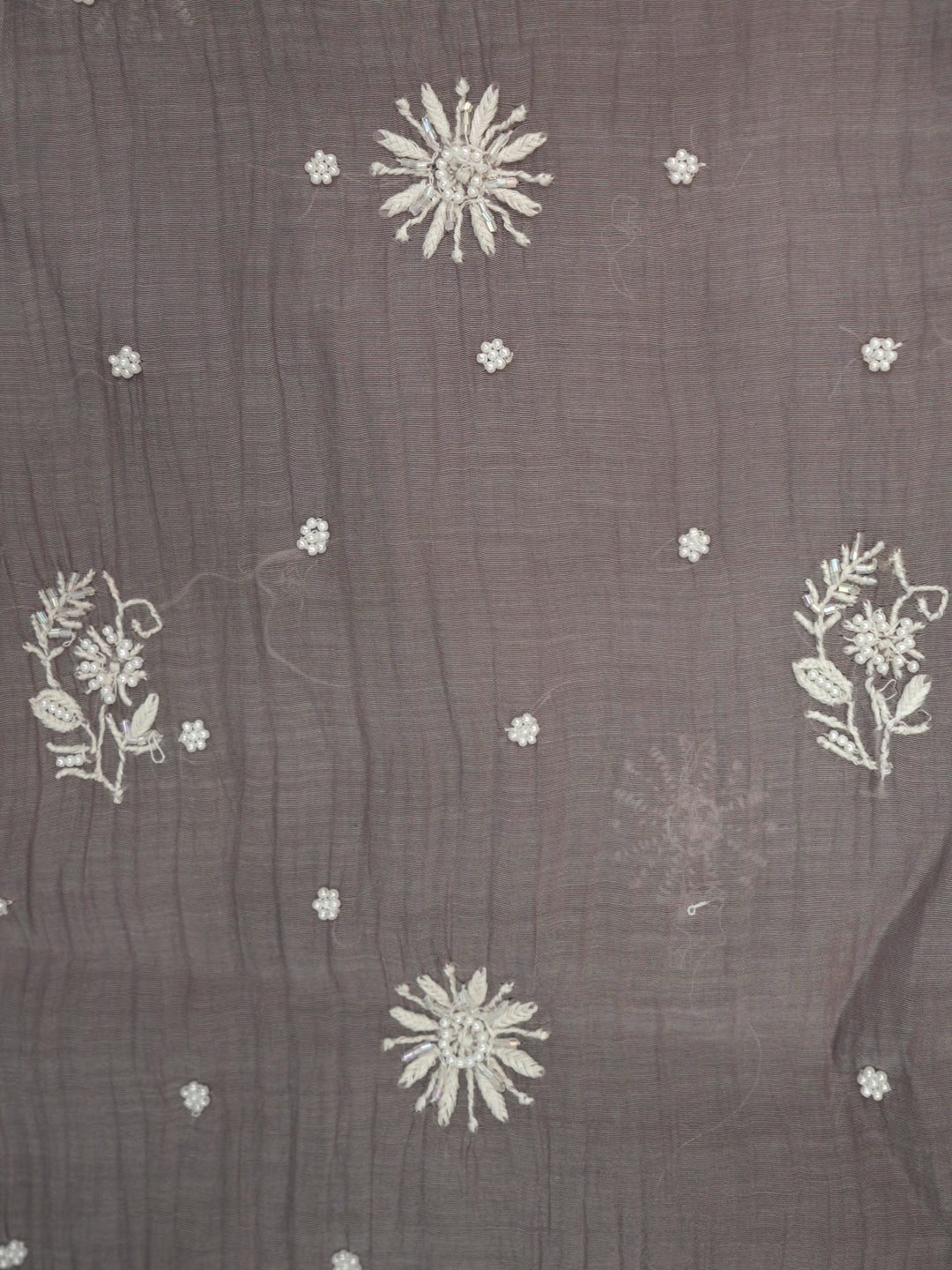 Women Hand Embroidered Premium Chikankari Mul Chanderi Unstitched Kurta Dupatta Bottom Set-ALSCA85201FS Grey