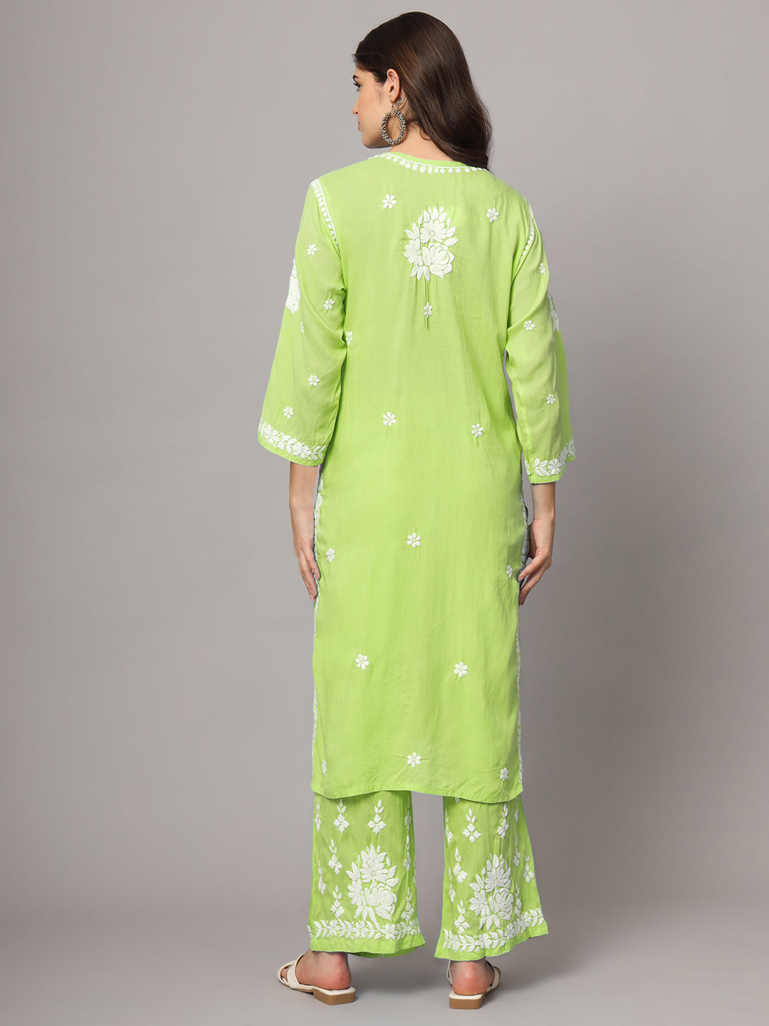 Women Hand Embroidered Chikankari Modal Kurta set-AL4049KS