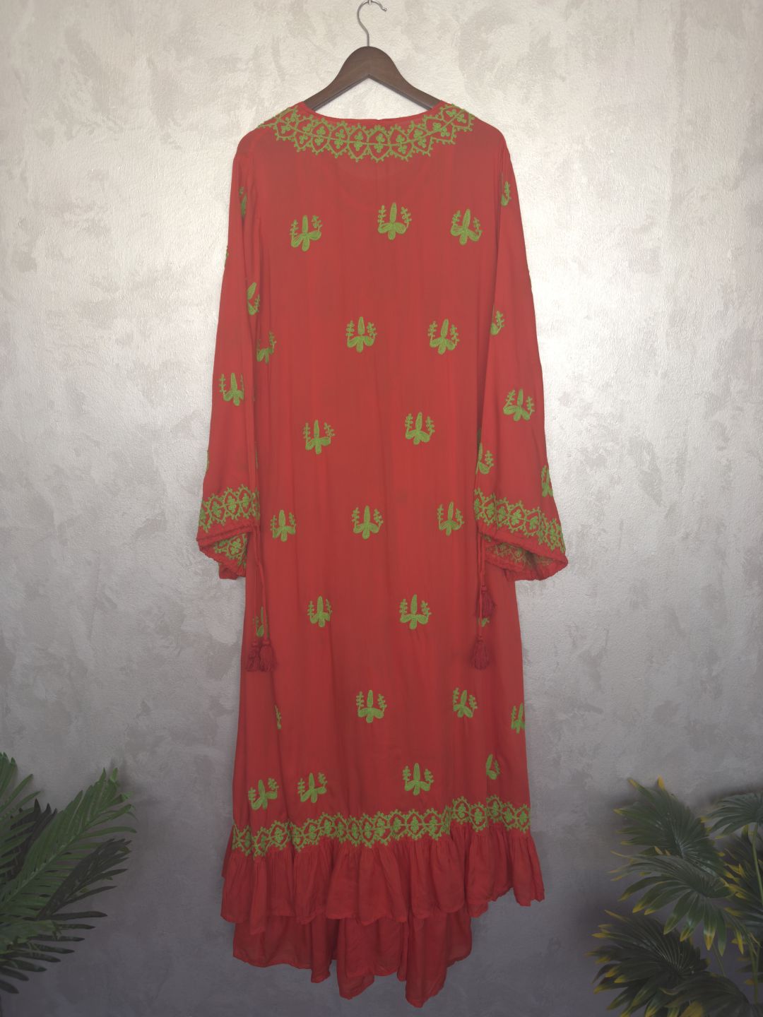 Hand Embroidered Chikankari Modal Kaftan-AL3605