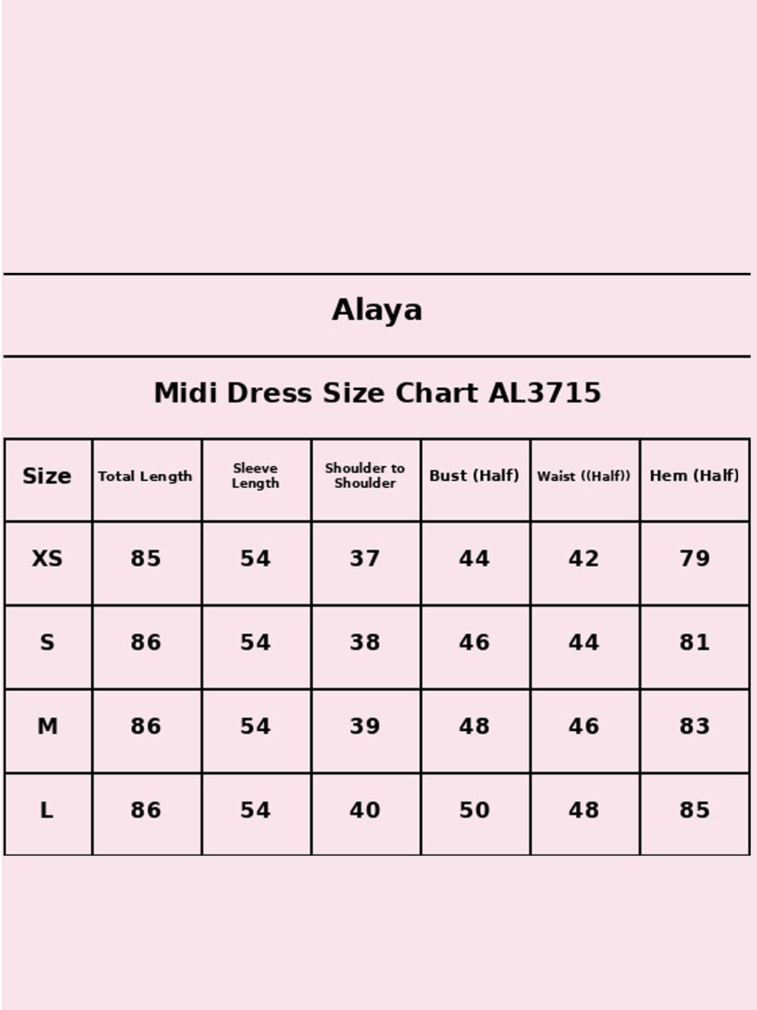 Size Chart - AL3715-SKYBLUE