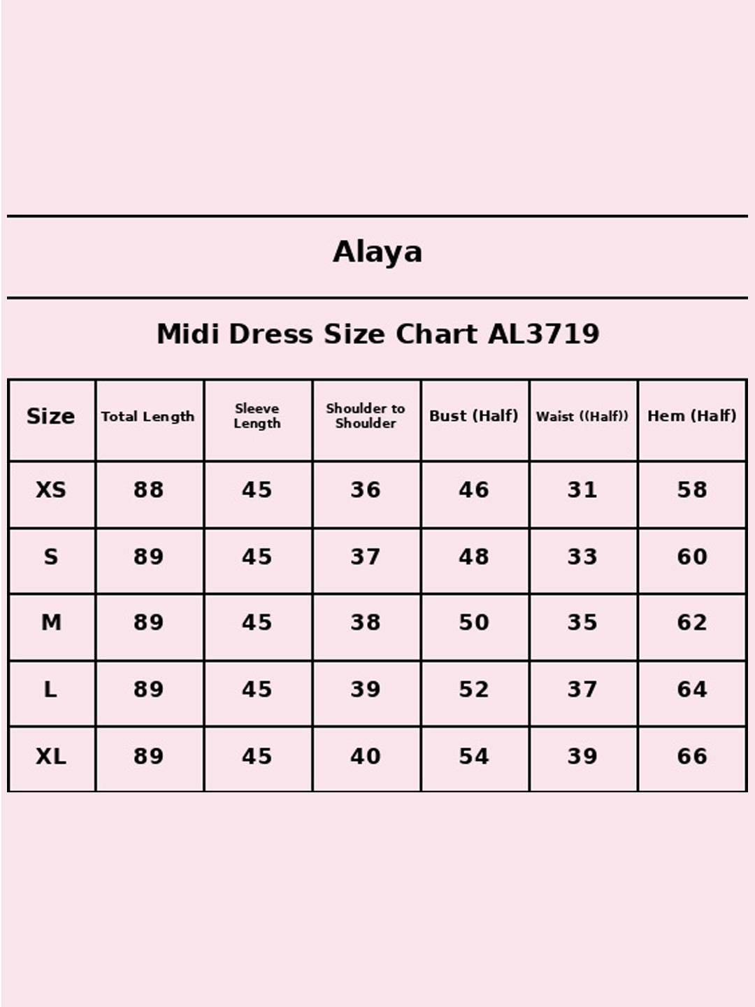Size Chart - AL3719-BLUE