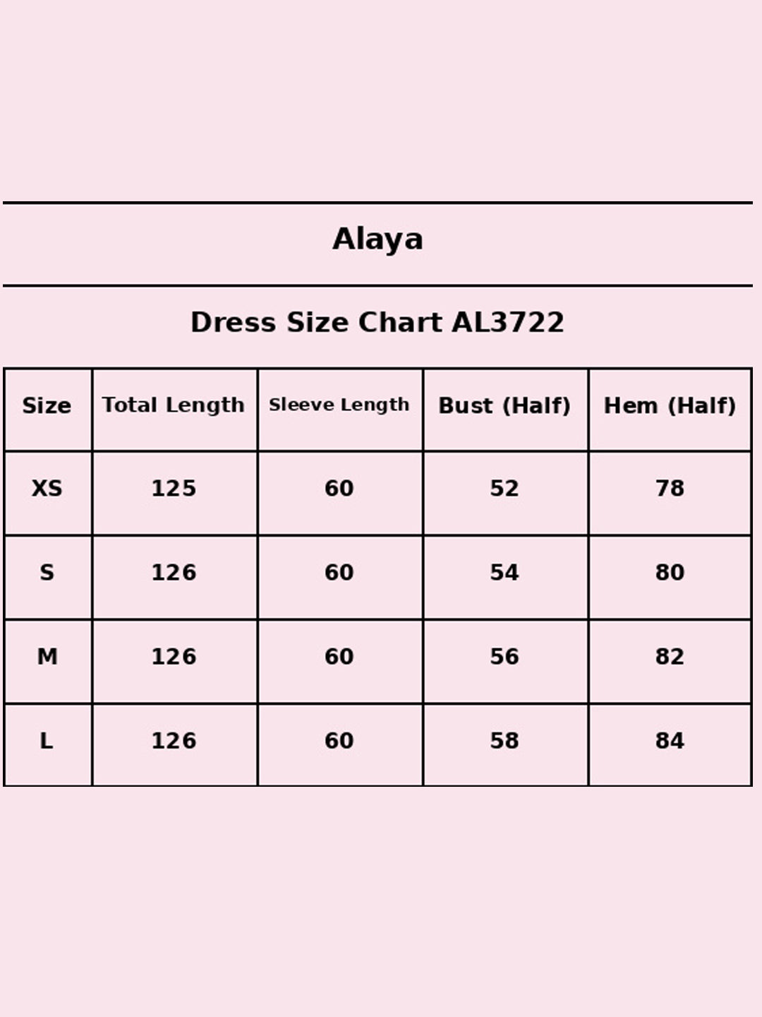 Size Chart - AL3722-BLUE