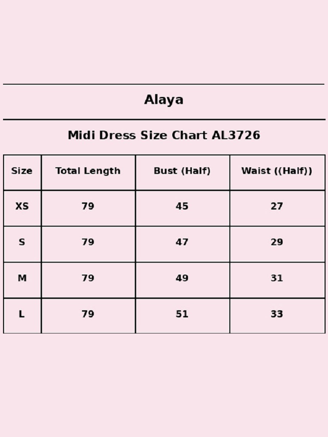 Size Chart - AL3726-YELLOW