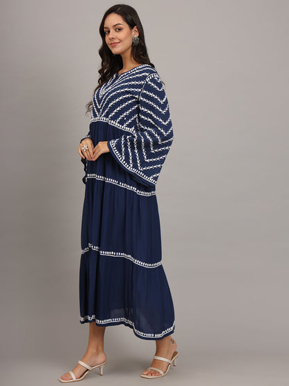 Hand Embroidered Chikankari Modal Jalabiya-AL4015