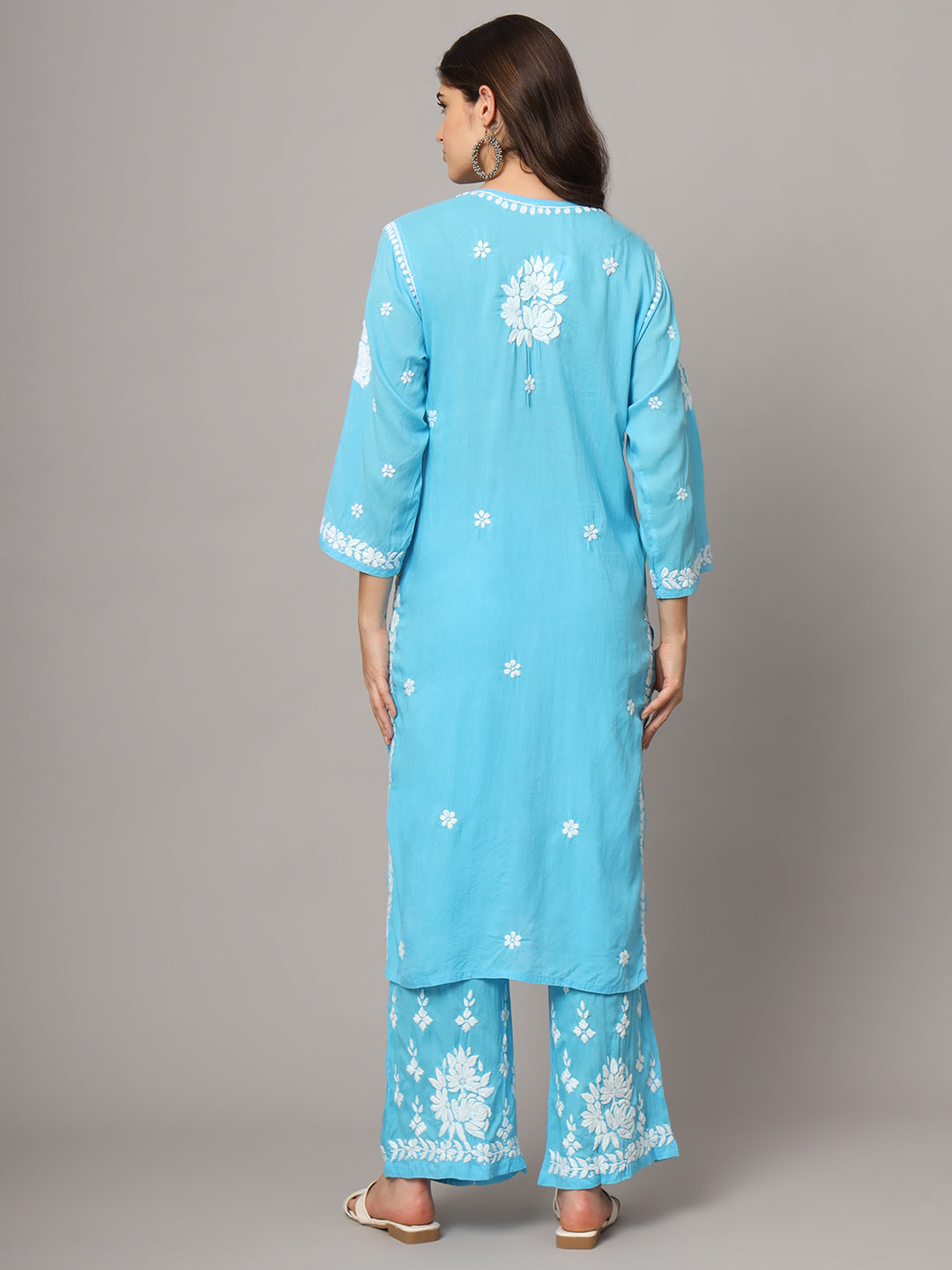 Women Hand Embroidered Chikankari Modal Kurta set-AL4049KS