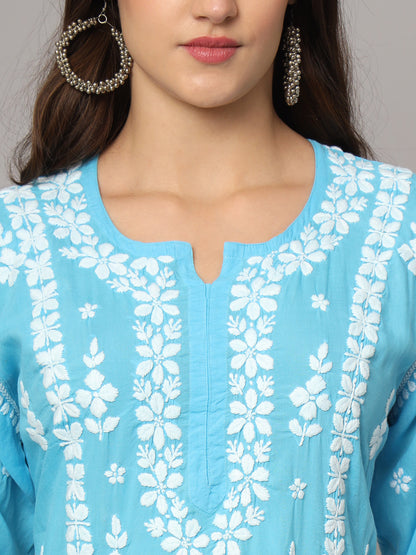 Women Hand Embroidered Chikankari Modal Kurta set-AL4049KS