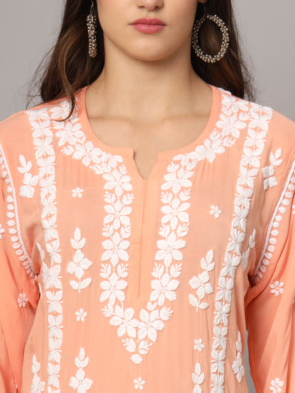 Women Hand Embroidered Chikankari Modal Kurta set-AL4049KS