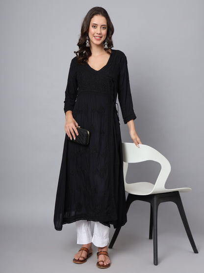 Women Hand Embroidered Chikankari Cotton Kurta-AL3890